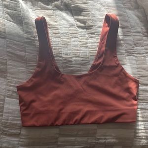 Girlfriend Collective Scoop Bralette in Copper